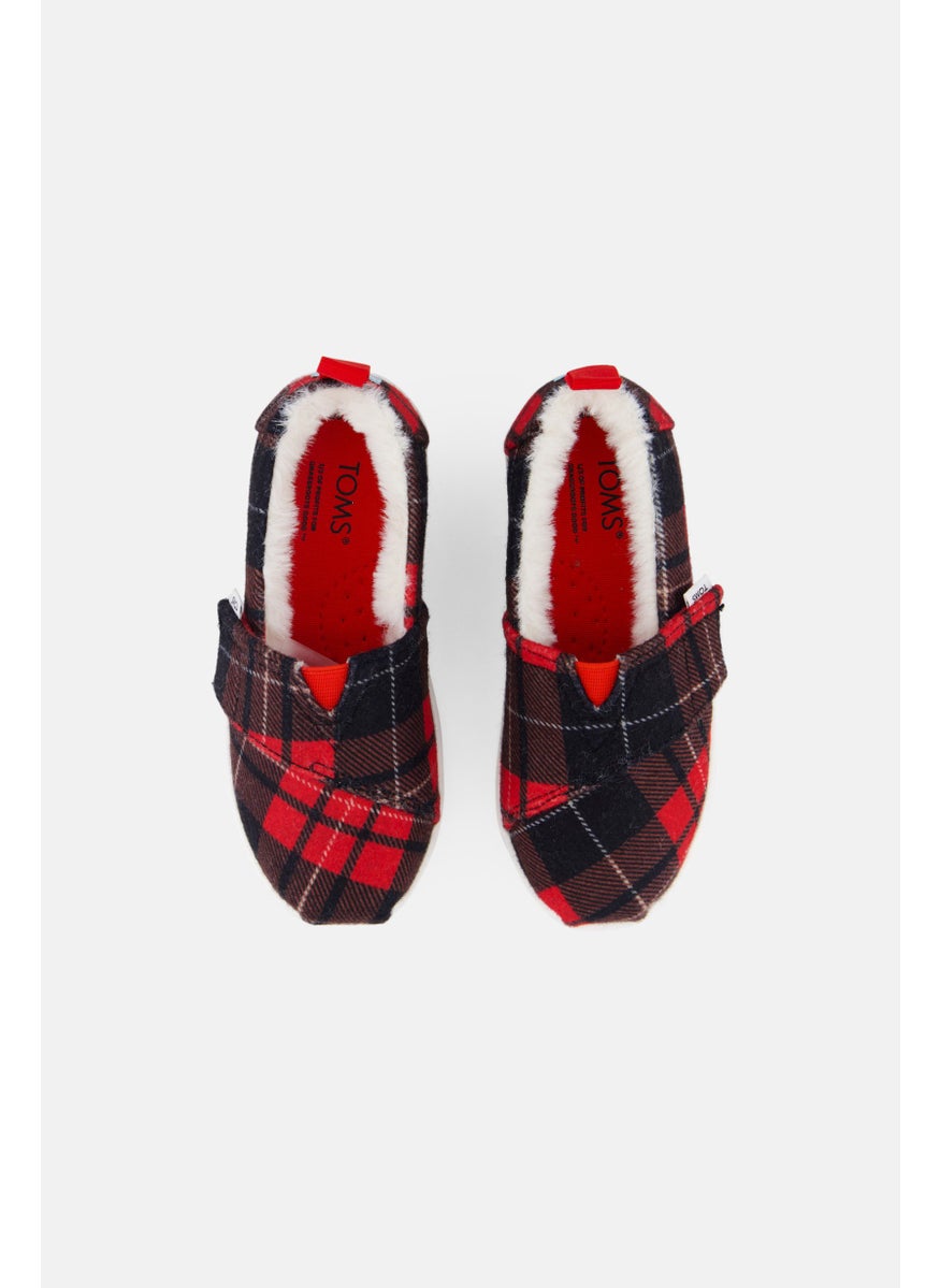 Toddlers Girl Tartan Print Velcro Casual Shoes, Red - pzsku/Z58089E77682EBC539C38Z/45/_/1737642205/cf3d23b1-f9a3-4429-88d3-d3e245ab7d33