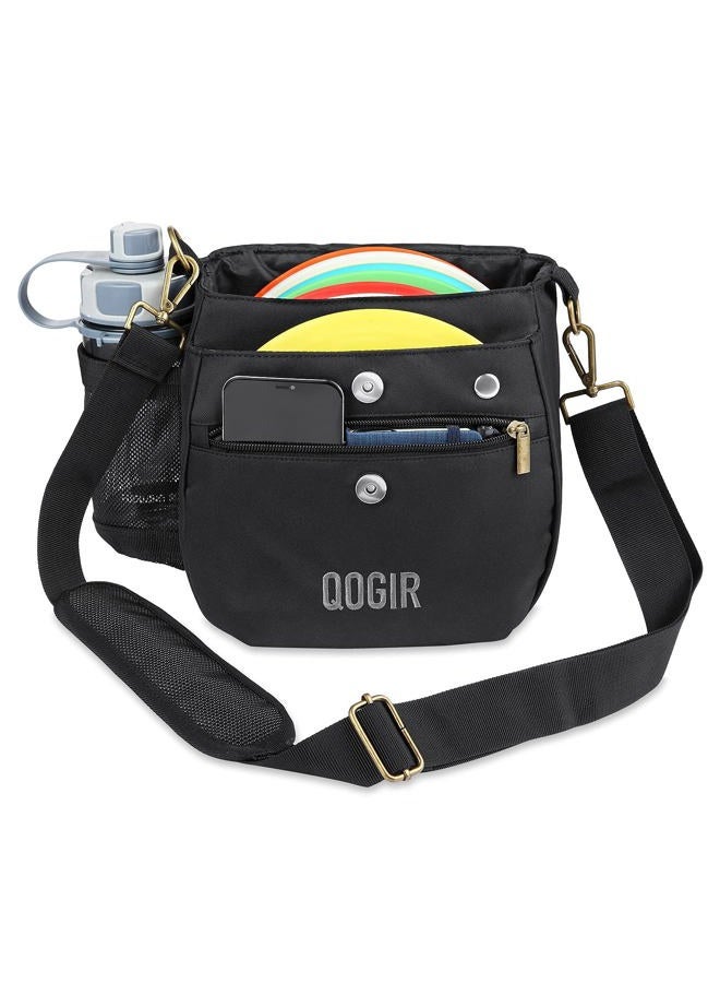 QOGiR Lightweight Disc Golf Bag: Durable Frisbee Golf Bag with 8+ Disc Capacity, Introductory Discs Golf Bag, Holds Water Bottle and Accessories, Great for Beginners and - Image 3