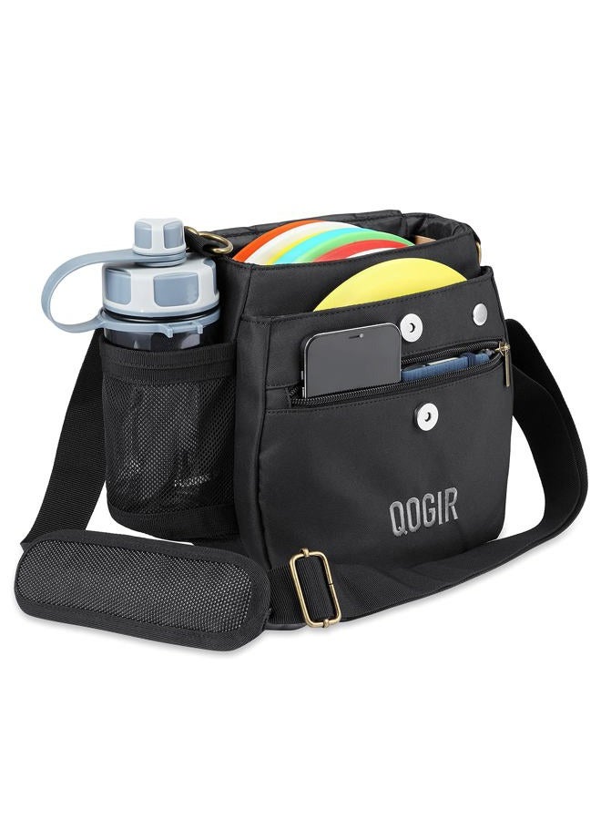 QOGiR Lightweight Disc Golf Bag: Durable Frisbee Golf Bag with 8+ Disc Capacity, Introductory Discs Golf Bag, Holds Water Bottle and Accessories, Great for Beginners and - Image 4