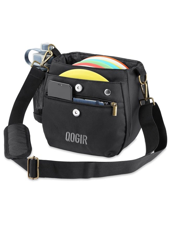 QOGiR Lightweight Disc Golf Bag: Durable Frisbee Golf Bag with 8+ Disc Capacity, Introductory Discs Golf Bag, Holds Water Bottle and Accessories, Great for Beginners and - Image 1