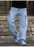 مانياك MN25-BAGGY-JEAN-SKYFADE-CARGO