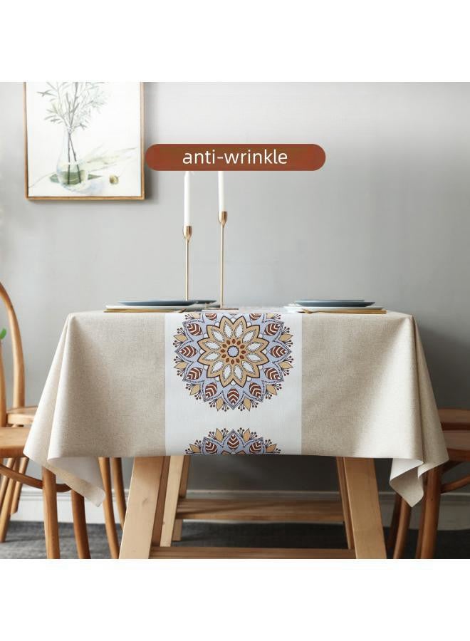 دبليو أيه أو كي أن كلاسيك كونتيننتال مطبوعة مفرش المائدة ، بولي كلوريد الفينيل مجموعة الجدول المطبوعة الريفية ، مزرعة سطح المكتب الديكور 140x180 سم مطبخ مستطيل طاولة الطعام حماية - Image 5