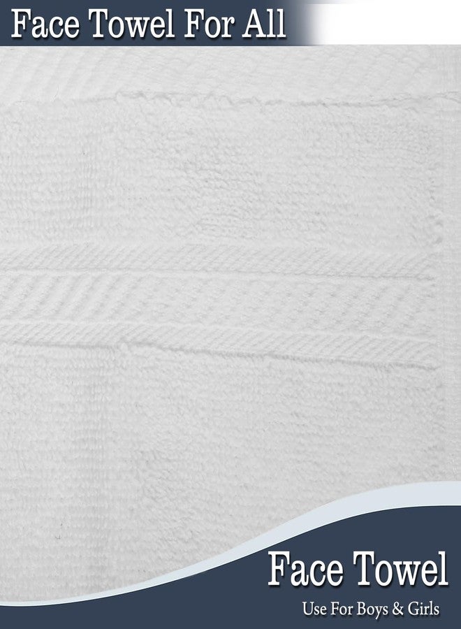 FRESH FROM LOOM منشفة وجه قطنية من FRESH FROM LOOM، وزن 500 جرام/متر مربع، مقاس 13 × 13 بوصة (مجموعة من 6 قطع، لون أبيض) - Image 4