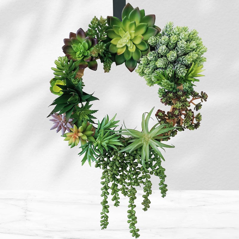 Winlyn Winlyn 19 Pcs Assorted Artificial Succulents Plants Unpotted Small Green Hanging Succulent Aloe Fake Cacti Succulents Bulk for Succulent Garden Centerpiece Wreath Arrangement Indoor Outdoor Home Decor  - Image 4