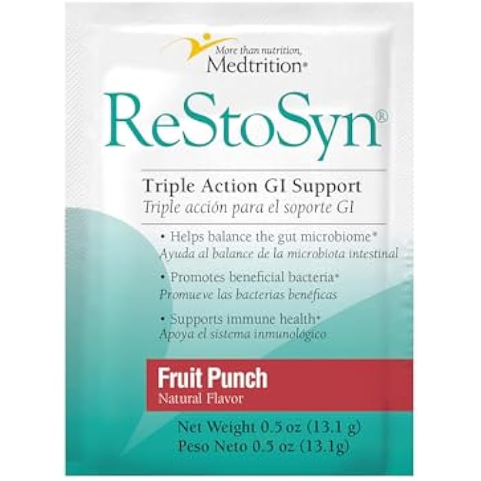 Medtrition ReStoSyn® Triple Action Gut Health Supplement - Prebiotics, Probiotics & L-Glutamine Blend for Digestive & Gut Barrier Support, Plus Microbial Balance - 0.5 Ounce (Pack of 50) - Image 1