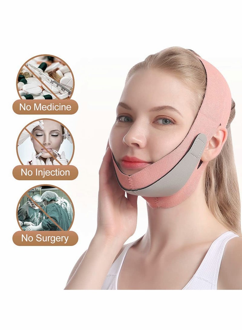 KASTWAVE Double Chin Reducer,  Face Slimming Strap, Face Lifting Strap Double Chin Reducer, V Shaped Slimming Face Strap Eliminates Wrinkles Sagging Anti-aging Painless Firming Shaper for Women and Men - Image 3