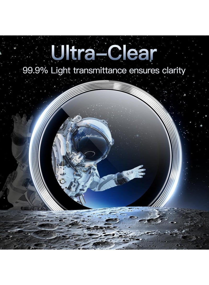 DUSALA Camera Lens Protector for Samsung Galaxy S25 Ultra 5G, 9H Tempered Glass Metal Individual Ring Cover, Easy Installation Tray, HD Clear, 1 Set (Titanium Gray) - Image 5