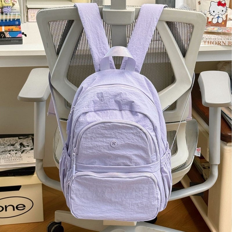 حقيبة ظهر طلابية نايلون كبيرة السعة للسفر - Image 1