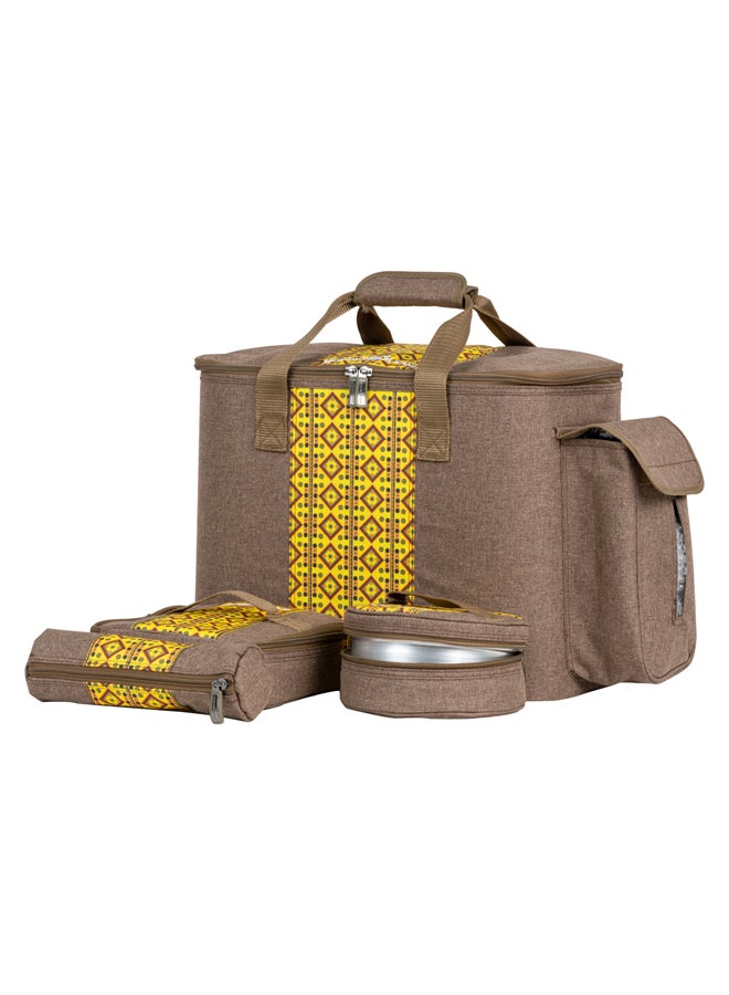 AL SANIDI Thermos bag for Picnics and trips, Camping thermos bag, Woody - Image 1