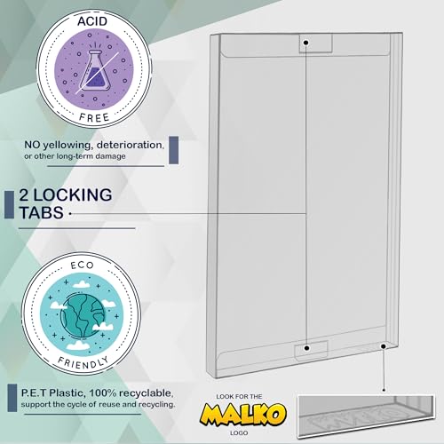 MALKO 10 PACK Video Game Protector Compatible with: Nintendo Switch Game Case & Steelbook | Clear Plastic Sleeve - Image 3