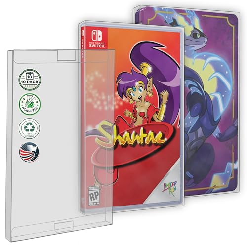 MALKO 10 PACK Video Game Protector Compatible with: Nintendo Switch Game Case & Steelbook | Clear Plastic Sleeve - Image 1