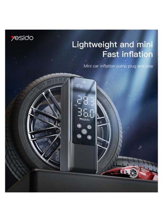 يسيدو منفاخ Coach - مضخة هواء صغيرة ومحمولة للسيارة - منفاخ إطارات سريع - تشغيل مباشر من ولاعة سجائر السيارة-VC05 - Image 2