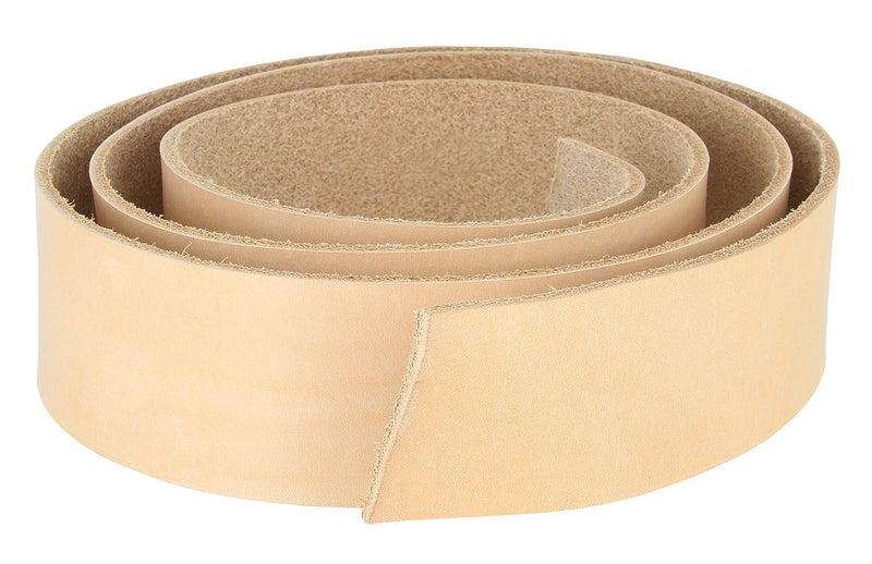 Belts.com 3" Wide Belt Strap Heavy Weight Natural Cowhide Leather Strips Leather Craft - Image 1