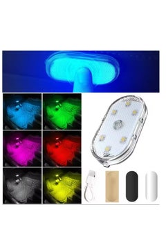 BLUE CORAL Wireless Magnetic Touch Sensor LED Interior Light for Car 7 Colors Magnet Reading Lamp Mini USB Charge Car Foot Ambient Lights  - Image 3