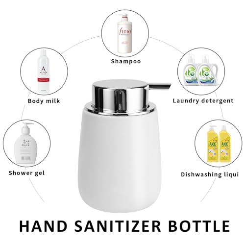 TOOZFO Soap Foaming Dispenser Ceramic with Easy-to-Press Pump Hand Foam Dispenser for Shampoo Bathroom Kitchen 12 oz - Image 3