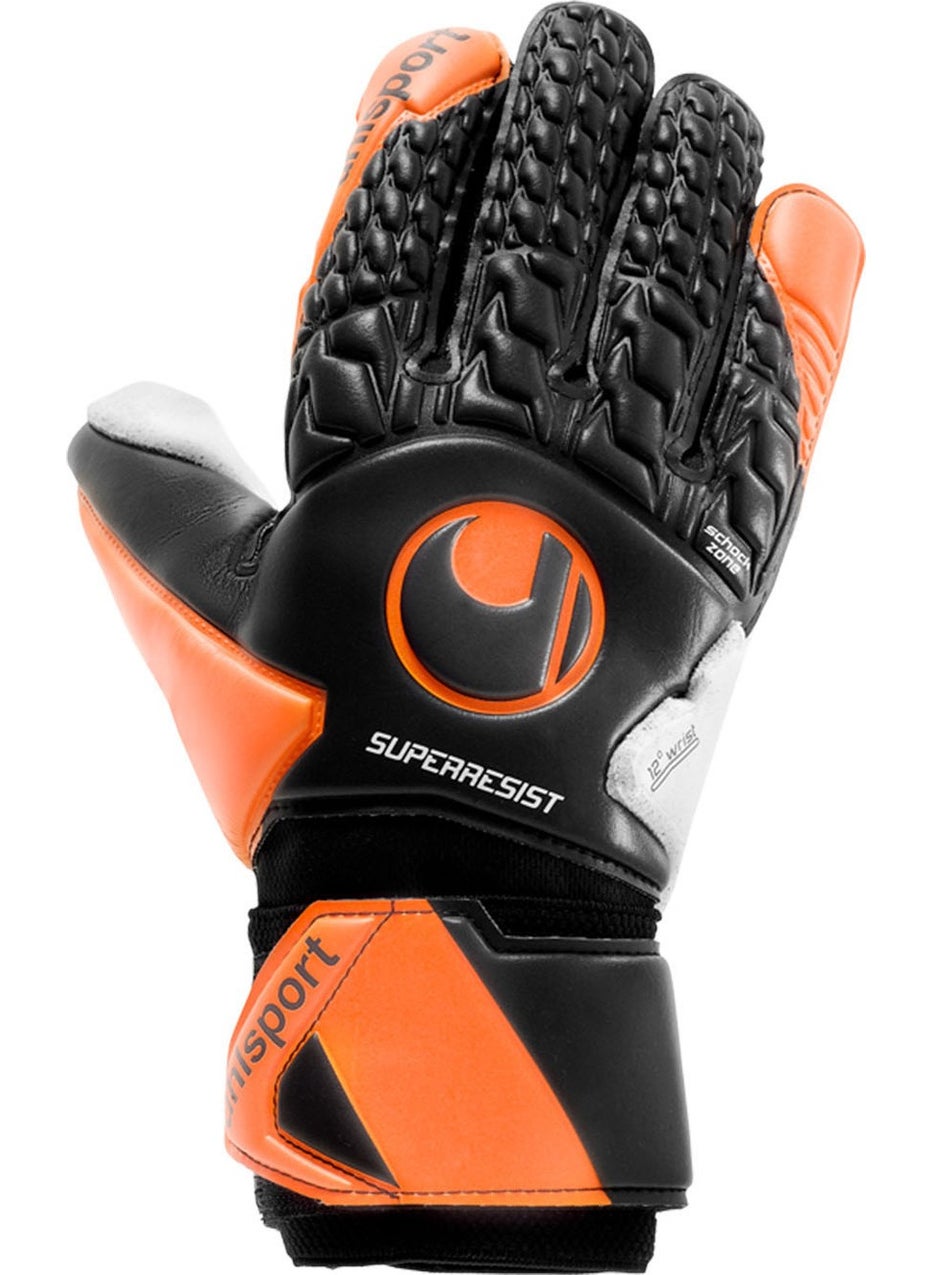 UHLSPORT - Goalkeeper Gloves Super Resist Hn Black Men's Gloves 101115801 - Image 1