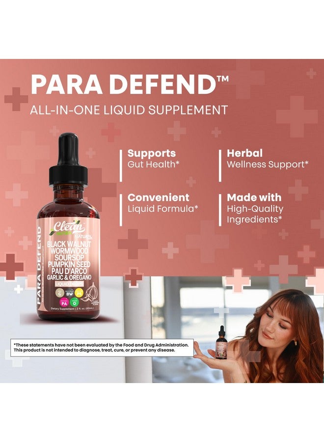 كلين نيوتراسيوتيكالز قطرات تنظيف دودة الشيح والجوز الأسود للبشر من كلين نترات، سوروبي، ثوم، بذور اليقطين، زيت باو داركو، زيت الأوريجانو، الكركم، بيربيرين، مستخلص النيم، صبغة لحاء الجوز. - Image 5