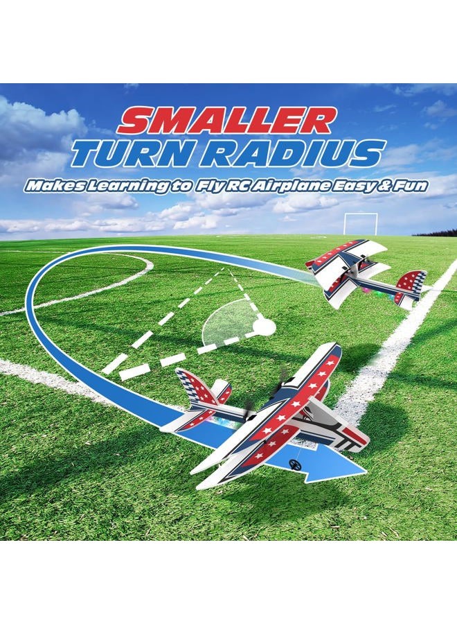 DEERC RC Plane, 2.4GHZ Remote Control Airplane W/ 3 Batteries & 6-axis Gyro Stabilizer, 2CH RTF RC Glider Toy for Beginners Kids Boys Girls Adults - Image 5