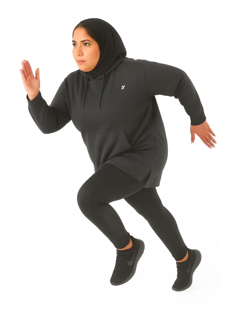 Plus Size Modest Sportswear Long Oversized Hoodie