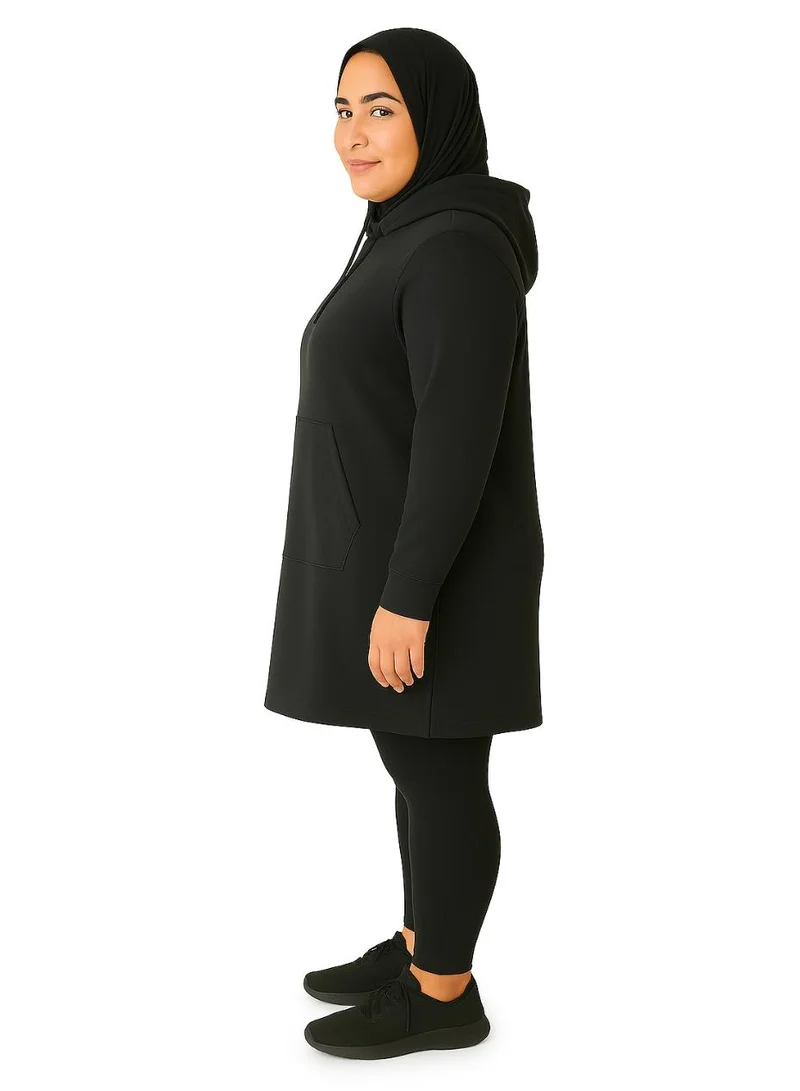 Moveletix  Plus Size Modest Sportswear Long Oversized Hoodie for Women | Best Price UAE
