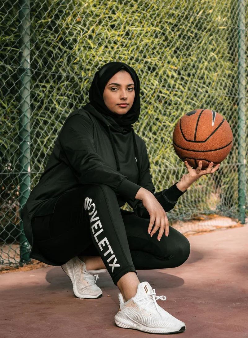 Moveletix  Plus Size Modest Sportswear Long Oversized Hoodie for Women | Best Price UAE