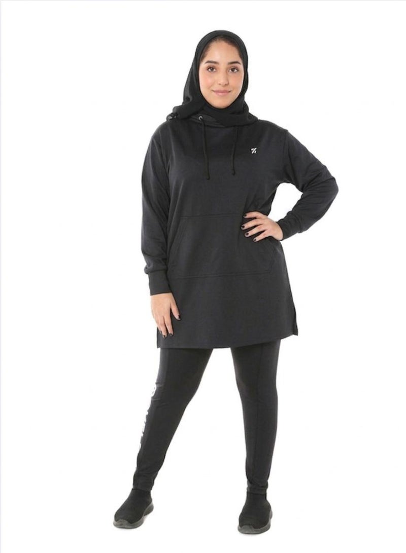Moveletix Plus Size Modest Sportswear Long Oversized Hoodie - Image 1