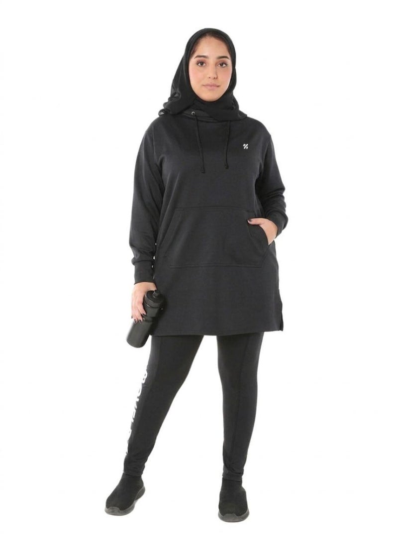 Moveletix Plus Size Modest Sportswear Long Oversized Hoodie - Image 2
