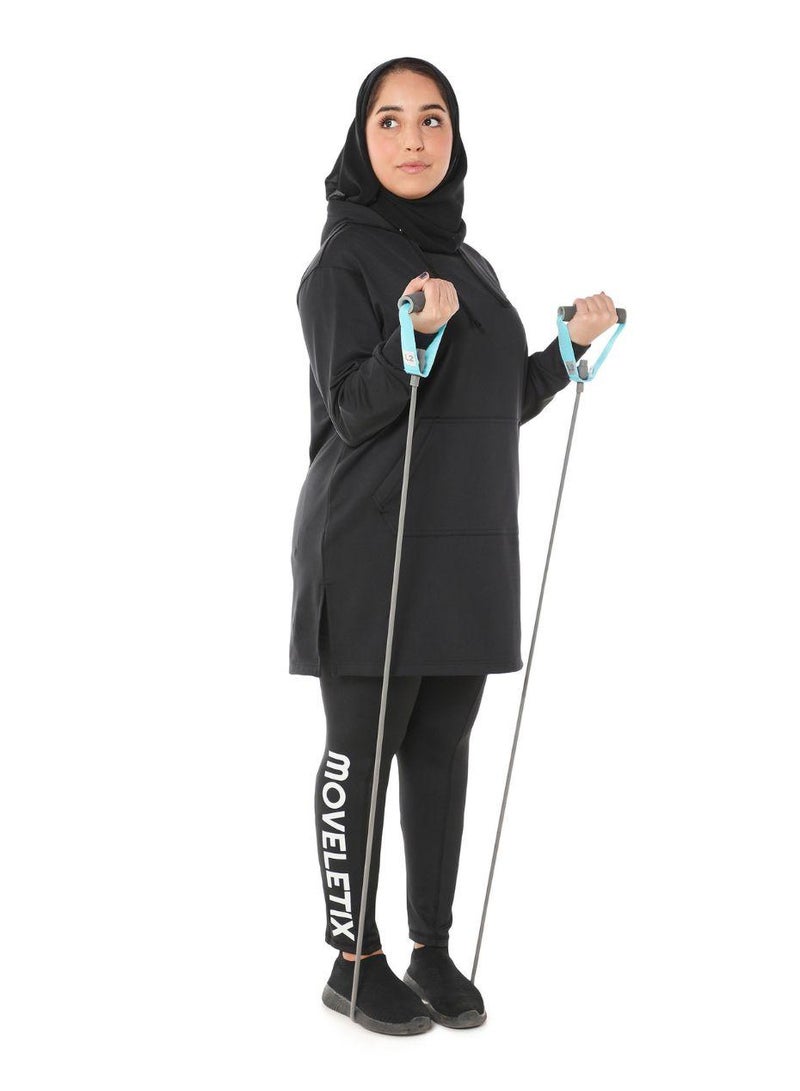 Moveletix Plus Size Modest Sportswear Long Oversized Hoodie - Image 5