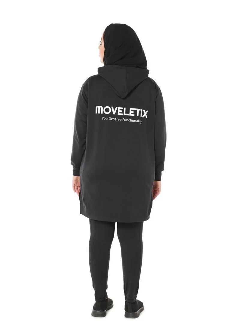 Moveletix  Plus Size Modest Sportswear Long Oversized Hoodie for Women | Best Price UAE