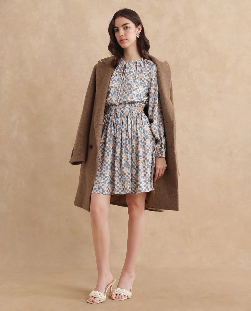 Rareism Women's Geometric Printed Dress