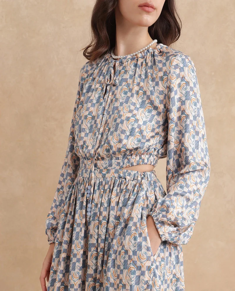 Rareism Women's Geometric Printed Dress
