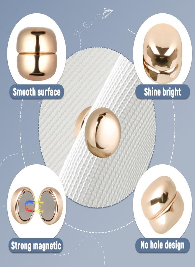 Pinsit Hijab Magnetic Pin Multi-Purpose Strong Brooch Small Scarf Clasp for Pinless Scarf Women Clothes Hijabs Scarves, 4 pairs, Metal - Image 3