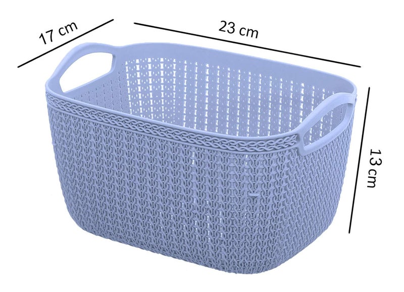 Kuber Industries Kuber Industries Plastic 2 Pieces Multipurpose Medium Size Flexible Storage Baskets/Fruit Vegetable Bathroom Stationary Home Basket with Handles (Peach & Grey) -CTKTC43255  - Image 5