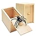 Fudragtn Fake Spider in a Box Prank Gift for Adults KidsHandmade Wooden Pop Out Scare Surprise Boxes Joke Toys Halloween - Image 2