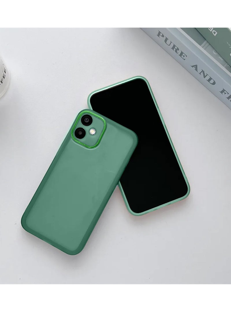 دبليو تيك Samsung Galaxy A06 4G 2024 غطاء خلفي ناعم وشفاف من السيليكون TPU لهاتف Samsung Galaxy A06 4G 2024 أنيق مطلي بالكهرباء - أخضر داكن - Image 2