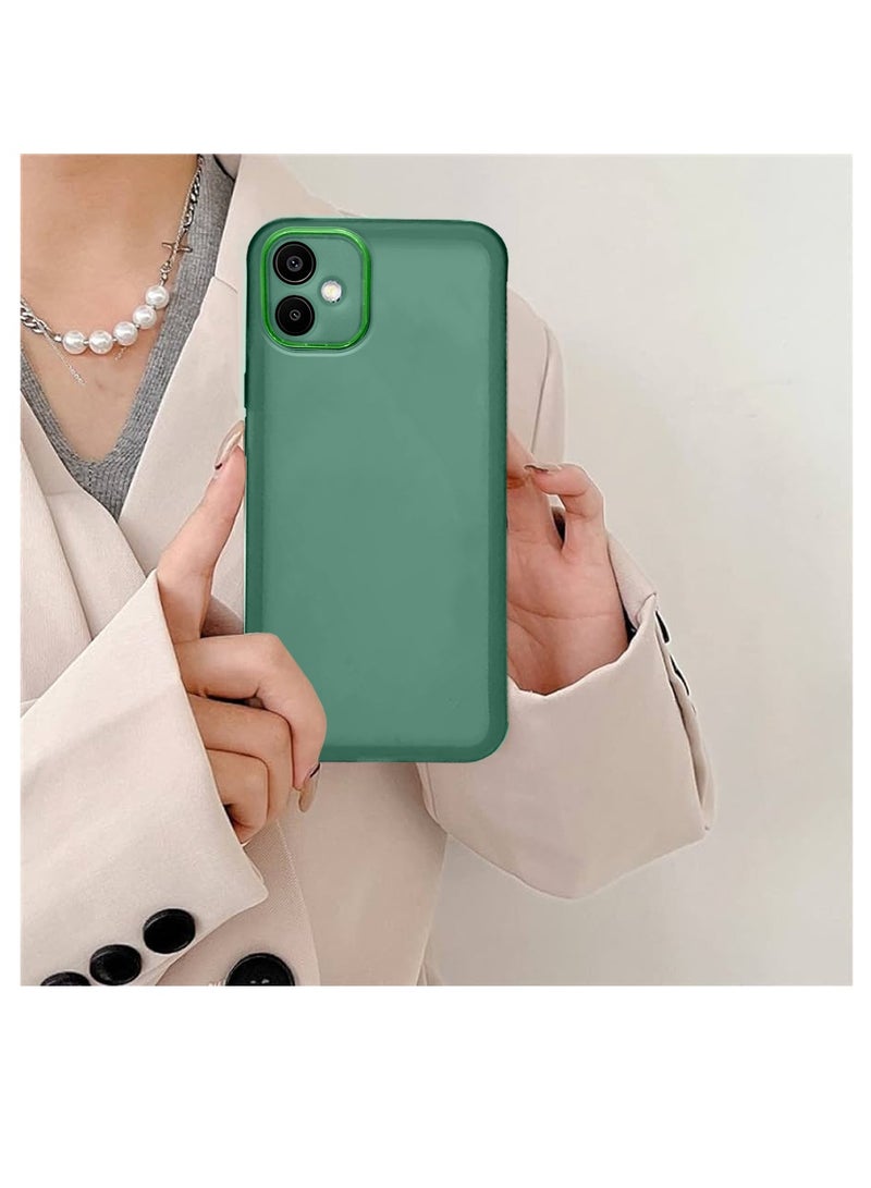 دبليو تيك Samsung Galaxy A06 4G 2024 غطاء خلفي ناعم وشفاف من السيليكون TPU لهاتف Samsung Galaxy A06 4G 2024 أنيق مطلي بالكهرباء - أخضر داكن - Image 3