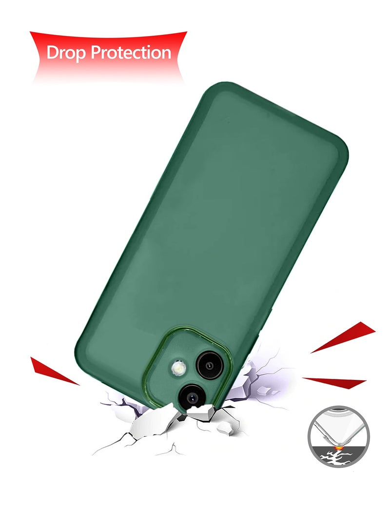 دبليو تيك Samsung Galaxy A06 4G 2024 غطاء خلفي ناعم وشفاف من السيليكون TPU لهاتف Samsung Galaxy A06 4G 2024 أنيق مطلي بالكهرباء - أخضر داكن - Image 4