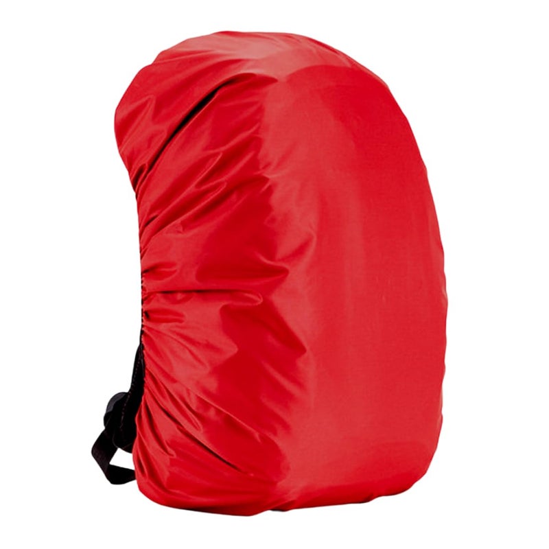KARBD Rain and Dust Cover with Pouch for 20L-30L-40L Backpacks Luggage School Laptop Bags Hiking Camping Traveling PU Coated Waterproof Nylon Cover with Grip Buckle Elastic Closure (Red) - Image 1