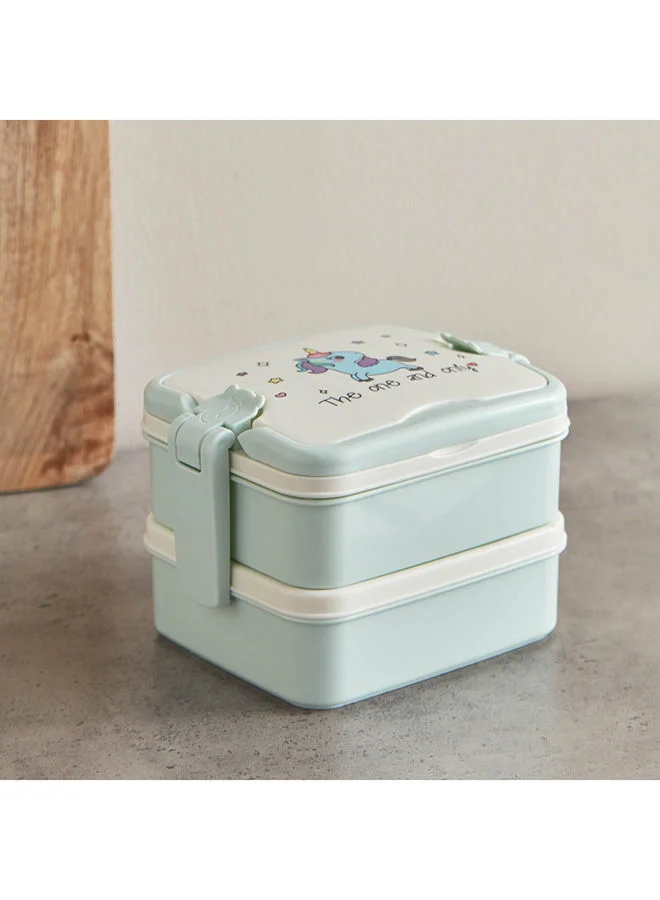 Home Box Neo Unicorn Double Layer Lunch Box 17x11x12.5 cm
