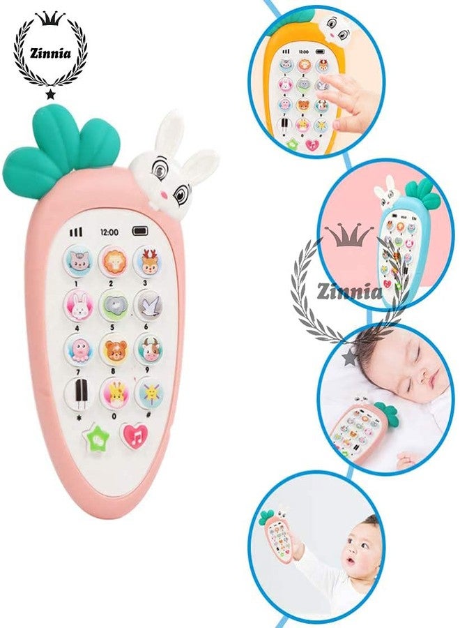 Zinnia Baby Cell Phone Toy for Learning and Play, Early Education Telephone with Silicone Cover, Musical Toys for Kids (Multi-Colour) - Image 3