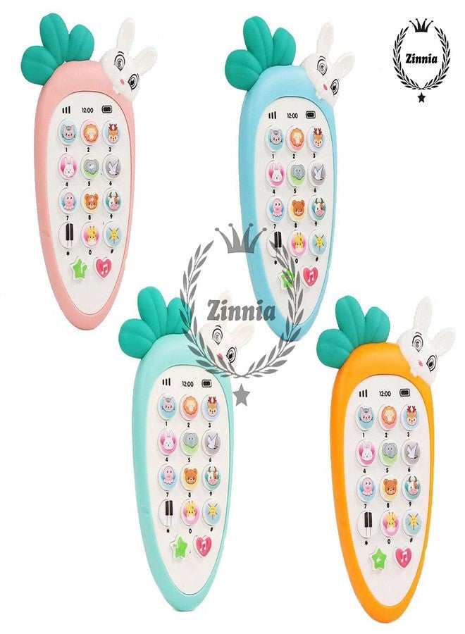 Zinnia Baby Cell Phone Toy for Learning and Play, Early Education Telephone with Silicone Cover, Musical Toys for Kids (Multi-Colour) - Image 2