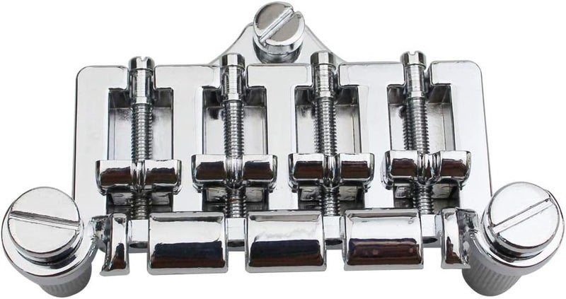 guyker 3 Point 4 String Bass Bridge Tailpiece - Zinc Alloy Bridges Tailpiece with Saddle Replacement Parts for GBS EP Style Bass (BG004) - Image 4