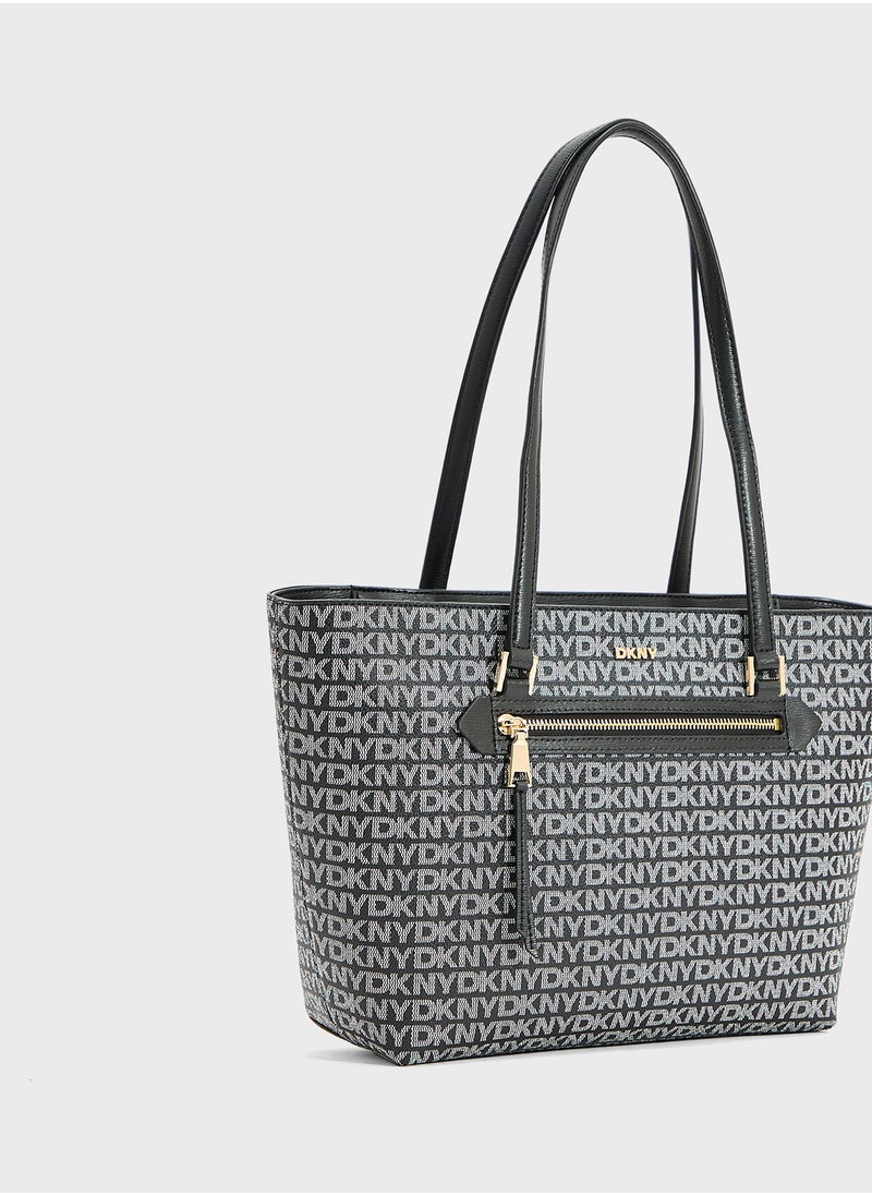 DKNY Bryant Logo Zip Through Tote  - Image 3