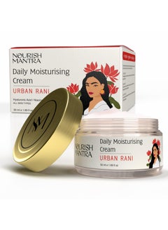 NOURISH MANTRA  Urban Rani Daily Moisturizing Cream  Face Cream Made With Hyaluronic Acid Niacinamide  Sea Buckthorn  Moisturizer for All Skin Types  Hydrates  Nourishes Skin  50 ml