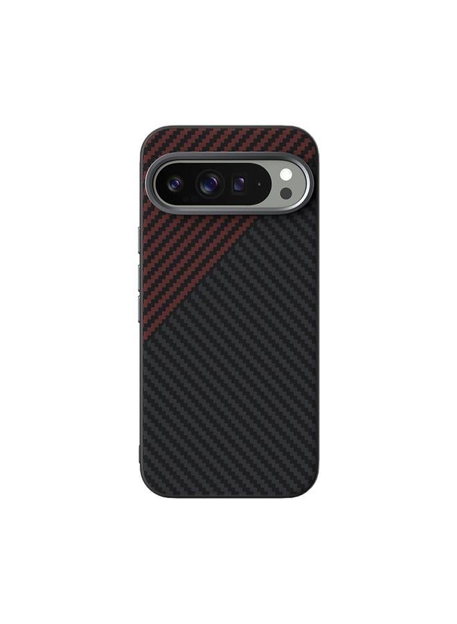 اس-توب جراب هاتف Google Pixel 9 Pro XL من ABEEL C من ألياف الكربون 6D Micro Relief MagSafe - Image 2