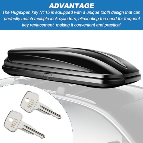 Hugexpen N115 Key Replacement for Thule Rack Core, Key Cylinder for Bike Rack Lock, Roof Cargo Lock, Roof Rack Locks, Cross Bars, Towers, Ski Rack Etc - Image 4