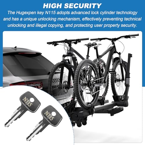 Hugexpen N115 Key Replacement for Thule Rack Core, Key Cylinder for Bike Rack Lock, Roof Cargo Lock, Roof Rack Locks, Cross Bars, Towers, Ski Rack Etc - Image 5