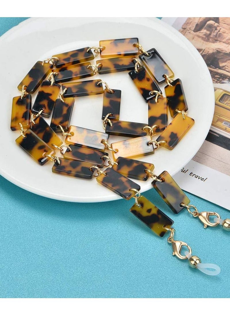 KASTWAVE Acrylic Mask Chain Tortoise Mask Holder Lanyard Around Neck for Women Girls Sunglass Chain Necklace Eyeglass Chain for Women Men Face Mask Chain for Adults Strap Eye Glass String  - Image 5