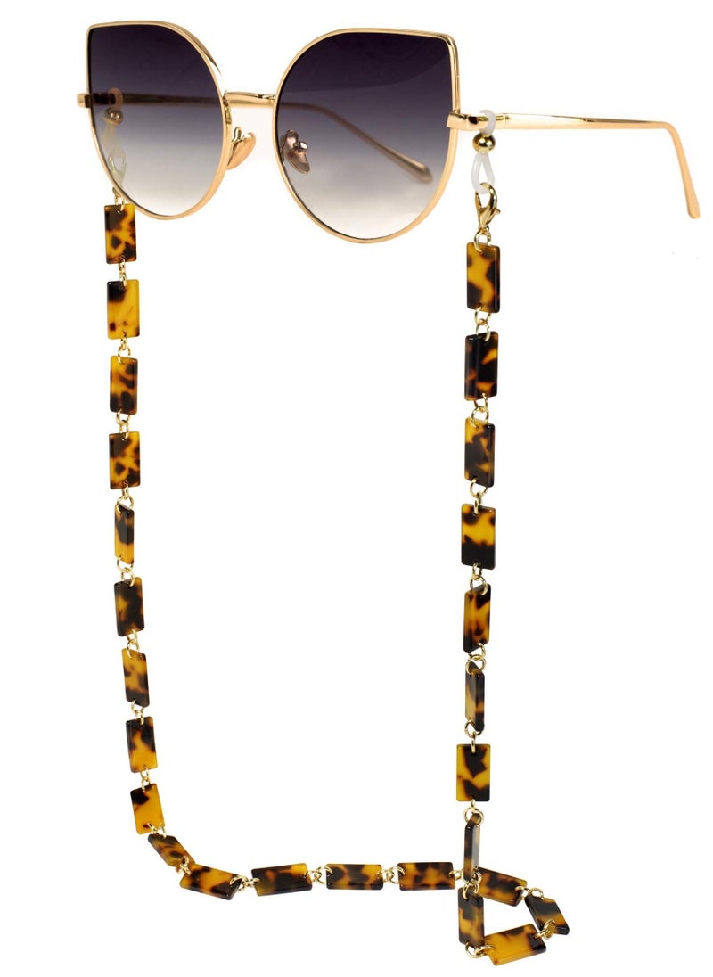 KASTWAVE Acrylic Mask Chain Tortoise Mask Holder Lanyard Around Neck for Women Girls Sunglass Chain Necklace Eyeglass Chain for Women Men Face Mask Chain for Adults Strap Eye Glass String  - Image 1
