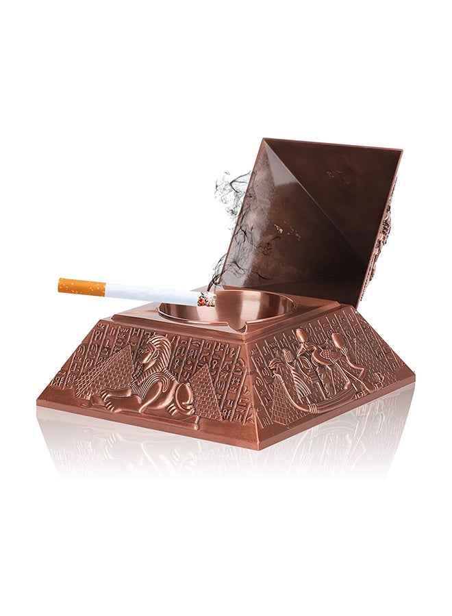 Agatige Pyramid Figurine Decor  Vintage Metal Egyptian-Pharaoh Craft Ornaments For Decoration/Gift/Collection(Copper) -- Copper